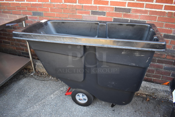 BRAND NEW! Rubbermaid Black Poly Bin on Casters. 56x28x37 - Image 3 of 8