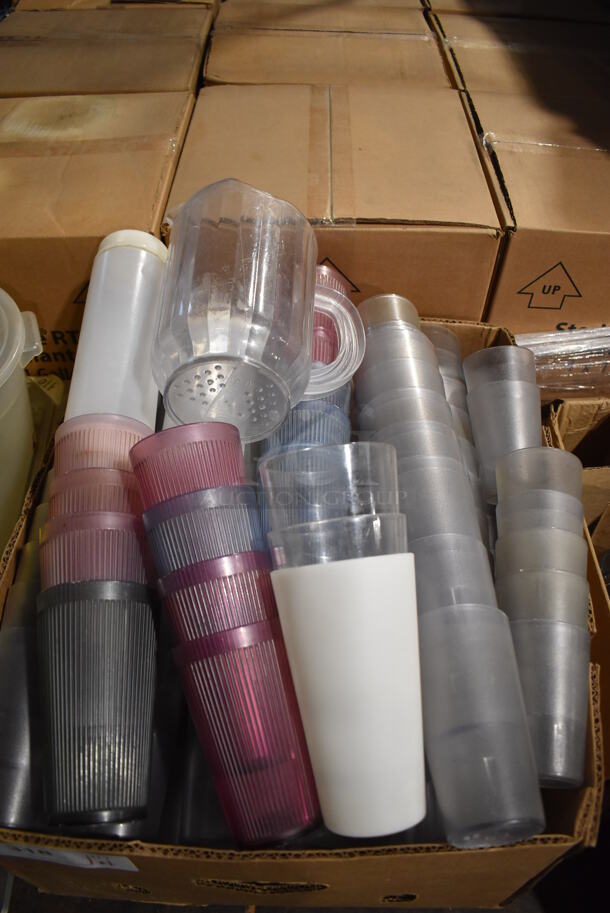 ALL ONE MONEY! Lot of Various Items Including Poly Beverage Tumblers and Poly Pitcher. Includes 3.5x3.5x6 - Image 4 of 4