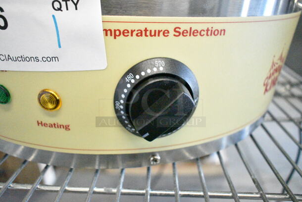 BRAND NEW SCRATCH AND DENT! 2024 Carnival King 382TCMPT16A Stainless Steel 16" Round Portable Non-Stick Crepe Maker. 120 Volts, 1 Phase. Tested and Working! - Image 6 of 7