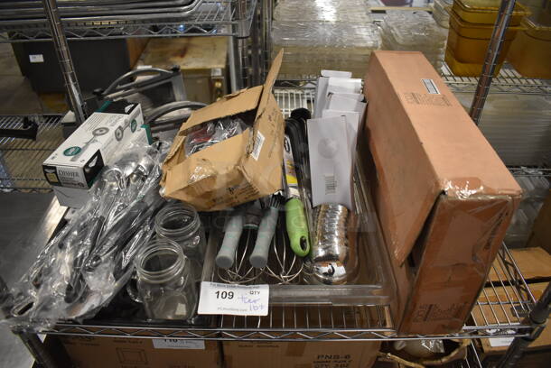 ALL ONE MONEY! Tier Lot of Various Items Including Utensils and Glass Mugs - Image 3 of 12