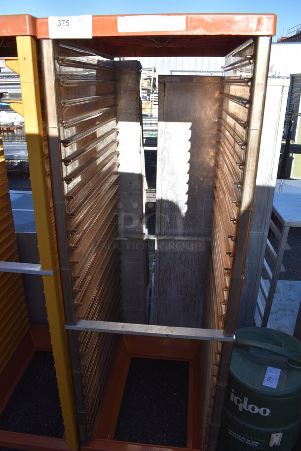 Metal and Poly Commercial Pan Transport Rack on Commercial Casters. 21x29x68 - Image 1 of 5