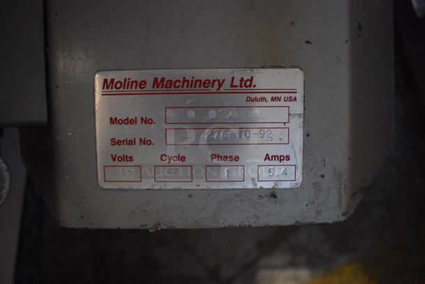 Moline 260 Stainless Steel Commercial Countertop Bagel Slicer. 115 Volts, 1 Phase. 12x29x20. Tested and Working! - Image 5 of 5