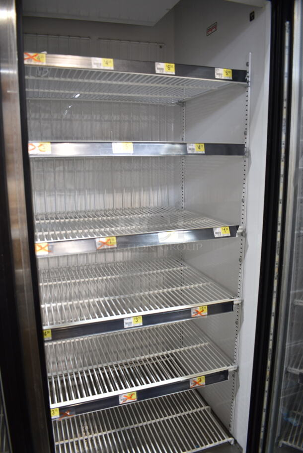 2015 True GDM-72F-LD ENERGY STAR Metal Commercial 3 Door Reach In Freezer Merchandiser w/ Poly Coated Racks on Commercial Casters. 115/208-240 Volts, 1 Phase. Tested and Working! - Image 4 of 7