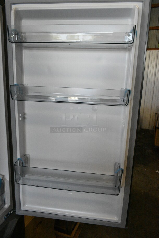 BRAND NEW SCRATCH AND DENT! Danby DBMF100B1SLDB 10 Cu. Ft. Bottom Mounted Stainless Steel Solid Two Door Reach-In Refrigerator / Freezer. 115 Volts, 1 Phase. Tested and Working! - Image 5 of 8