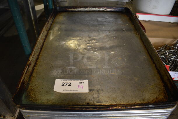 14 Metal Full Size Baking Pans. 18x26x1. 14 Times Your Bid! - Image 2 of 3