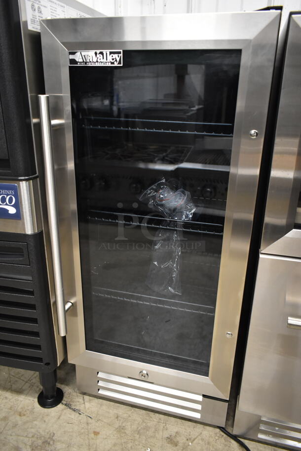BRAND NEW SCRATCH AND DENT! AvaValley 342BRC78SZ Stainless Steel 78-Can Single Temperature Slim Full Glass Door Beverage Cooler Merchandiser. 115-120 Volts, 1 Phase. Tested and Does Not Power On - Image 3 of 5