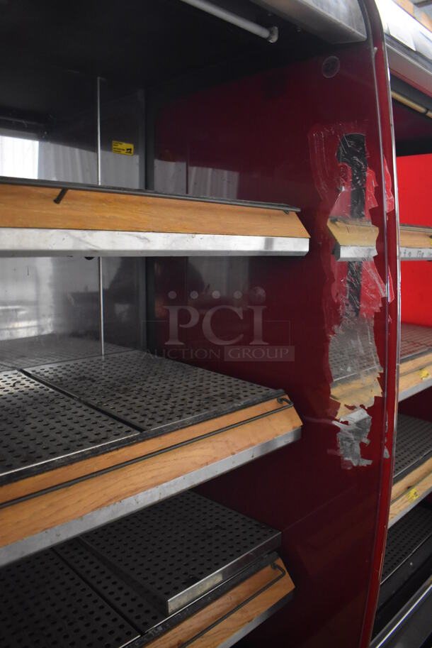 Fri-jado MD40-4 SB Stainless Steel Commercial Floor Style Open Grab N Go Heated Merchandiser w/ Metal Shelves on Commercial Casters. 208 Volts, 1 Phase. 39.5x30.5x79 - Image 2 of 5