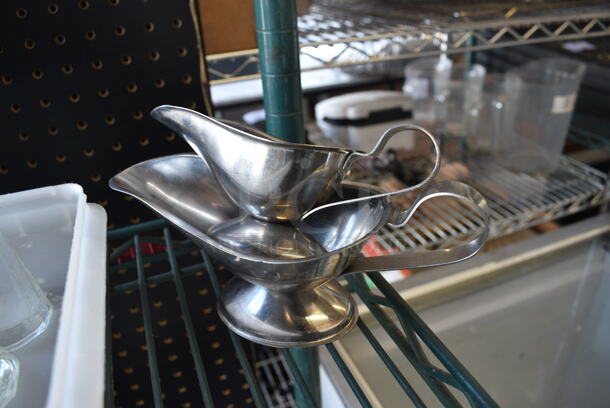 3 Various Metal Pitchers; Cream and Gravy. Includes 6x2.5x3. 3 Times Your Bid! - Image 3 of 3