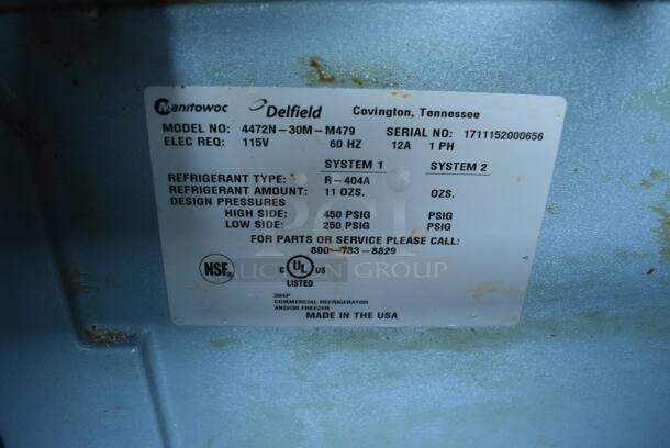 2017 Delfield Model 4472N-30M-M479 Stainless Steel Commercial Prep Table w/ Cutting Board on Commercial Casters. 115 Volts, 1 Phase. 72x32x37. Tested and Working! - Image 6 of 9
