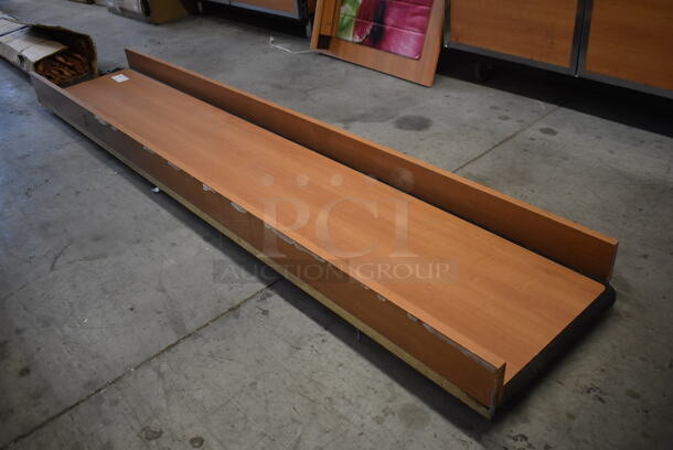 2 Wood Pattern Countertops w/ Back Splash. 96x18x6. 2 Times Your Bid! - Image 5 of 5