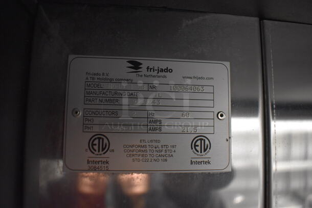 Fri-jado MD40-4 SB Stainless Steel Commercial Floor Style Open Grab N Go Heated Merchandiser w/ Metal Shelves on Commercial Casters. 208 Volts, 1 Phase. 39.5x30.5x79 - Image 4 of 5