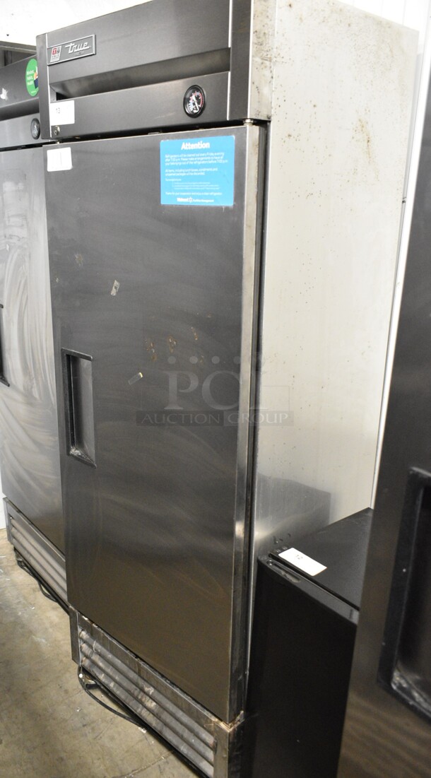 2017 True T-19F Stainless Steel Commercial Single Door Reach In Freezer w/ Poly Coated Racks and Commercial Casters. 115 Volts, 1 Phase. Tested and Working! - Image 1 of 8