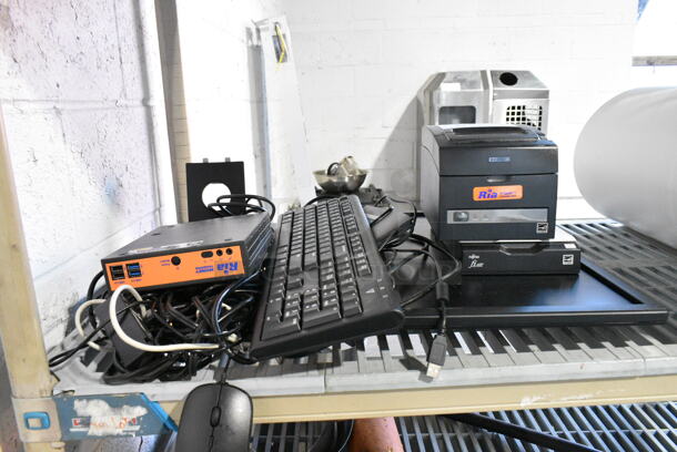 ALL ONE MONEY! Lot of Dell E2016H Monitor, Wacom Signature Pad, Keyboard, Receipt Printer.  - Image 1 of 10