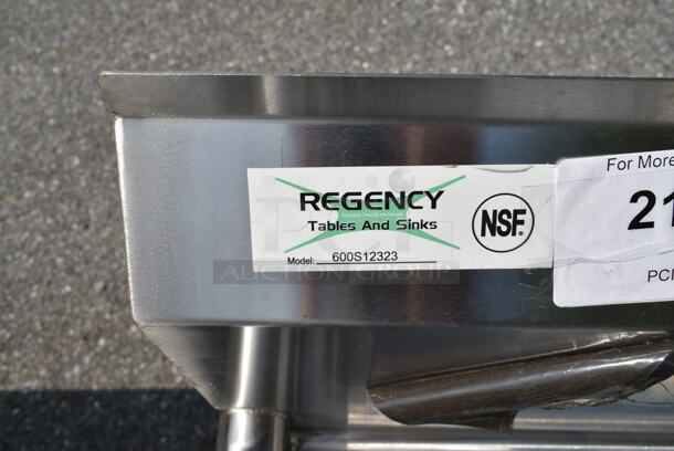 BRAND NEW SCRATCH AND DENT! Regency 600S12323 Stainless Steel Commercial Single Bay Sink. No Legs.  - Image 6 of 6