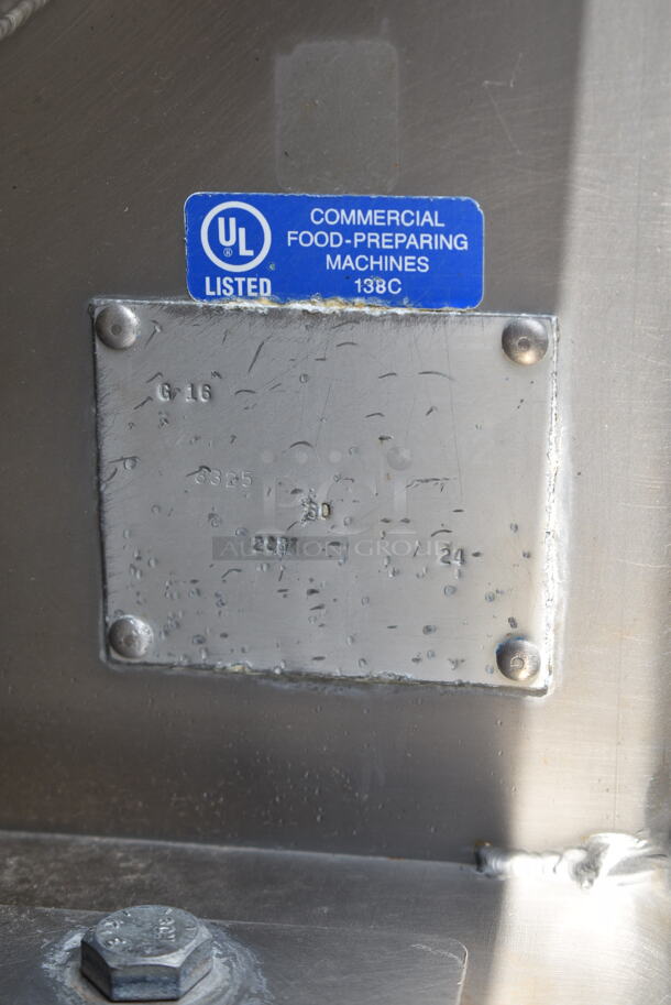 Biro 8325 Stainless Steel Commercial Floor Style Meat Mixer Grinder on Commercial Casters. 208 Volts. - Image 6 of 6