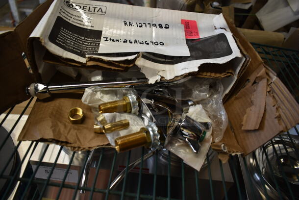 LIKE NEW! Delta Faucet W6700 Deck-Mounted Laboratory Faucet with 6" Rigid / Swivel Gooseneck Spout and Dual 2 Arm Handles - Image 5 of 5