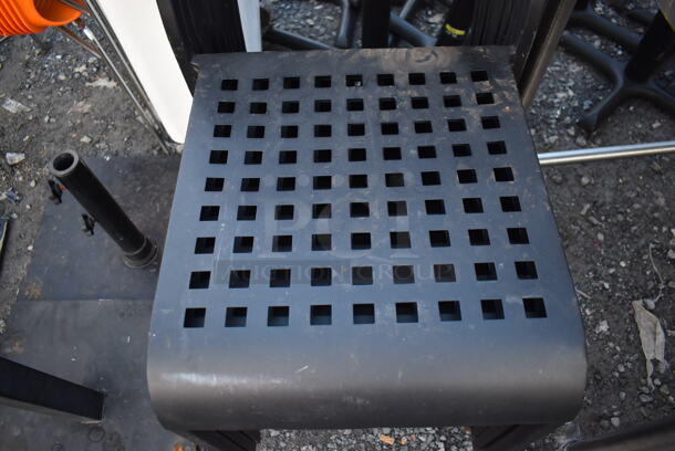 11 Black Metal Dining Height Chairs. 17x21x33. 11 Times Your Bid! - Image 4 of 4