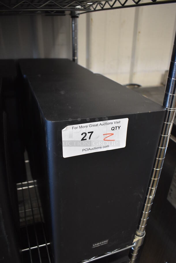 2 Samsung PS-WR65D Subwoofer Speakers. 110-120 Volts, 1 Phase. 8x12x14. 2 Times Your Bid! - Image 3 of 5