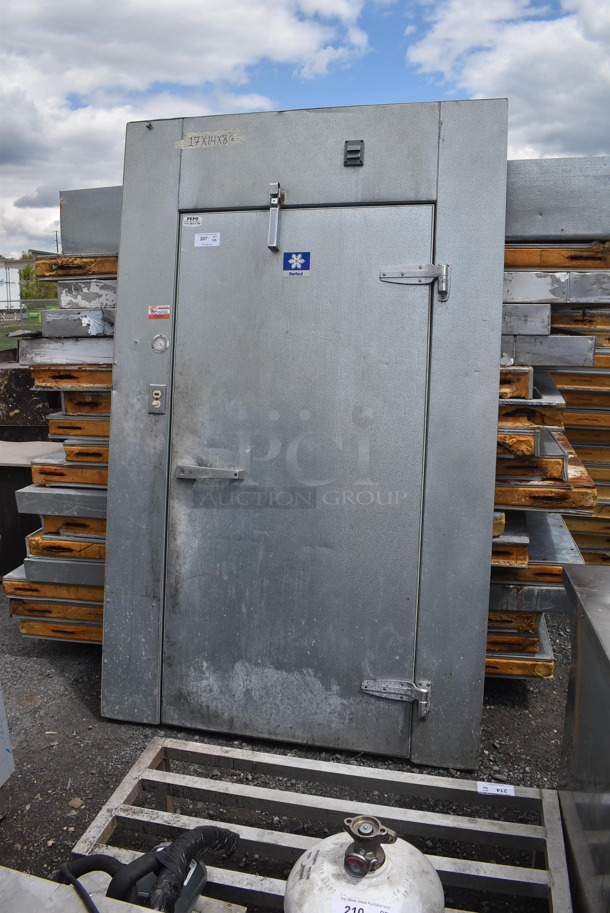 15'x17'x8' Harford Walk In Freezer w/ Floor and Heatcraft LET240CK 208-230 Volts, 1 Phase Evaporator Fan and Heatcraft B3T040H2C Metal Commercial Condenser 200-220 Volts. Picture of the Unit Before Removal Is Included In the Listing. - Image 2 of 12