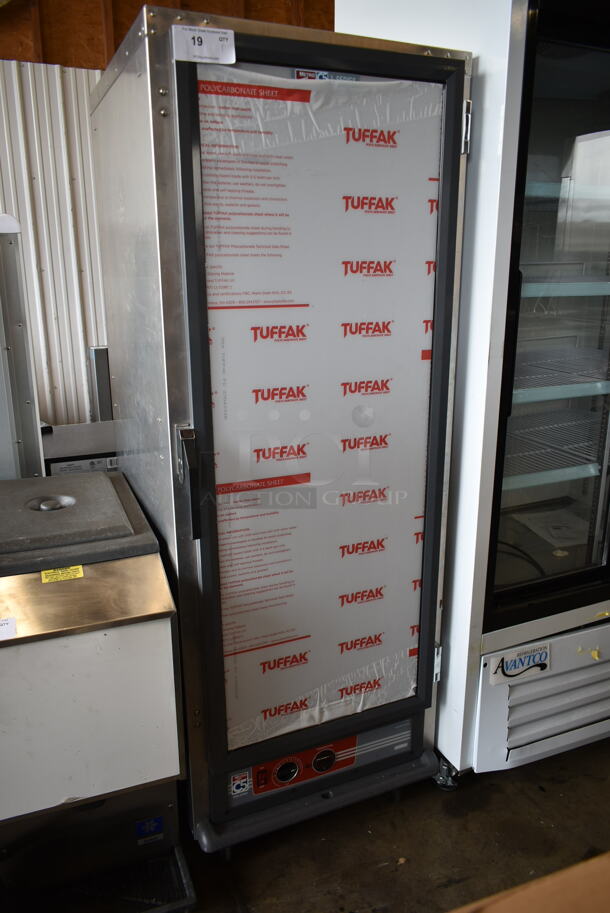 BRAND NEW SCRATCH AND DENT! 2023 Metro C519-HFC-4 Stainless Steel Commercial Single Door Warming Holding Proofing Cabinet on Commercial Casters. 120 Volts, 1 Phase. Tested and Working! - Image 1 of 6