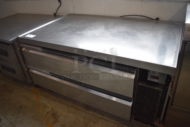 Silver King Model SKRCB50H Stainless Steel Commercial 2 Drawer Chef Base on Commercial Casters. 115 Volts, 1 Phase. 50.5x31x26. Tested and Working! - Image 4 of 8