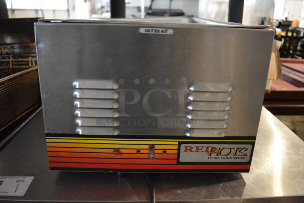 Eagle Model 1220FWD-120 Red Hots Stainless Steel Commercial Countertop Food Warmer. 120 Volts, 1 Phase. 14x22x10. Tested and Working!