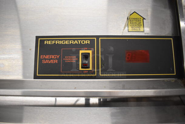 Victory Stainless Steel Commercial 4 Half Size Door Reach In Cooler w/ Poly Coated Racks on Commercial Casters. 52x36x84. Tested and Powers On But Does Not Get Cold - Image 8 of 8