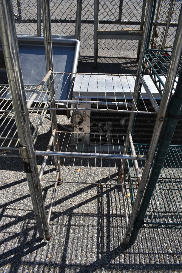 Chrome Finish 5 Tier Shelving Unit. BUYER MUST DISMANTLE. PCI CANNOT DISMANTLE FOR SHIPPING. PLEASE CONSIDER FREIGHT CHARGES. 13x13.5x56 - Image 4 of 4
