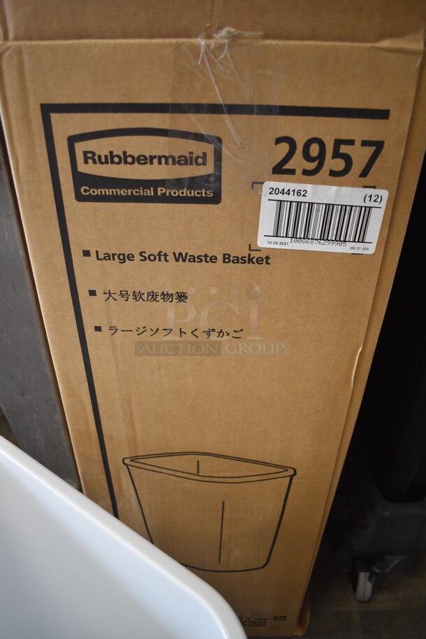 12 BRAND NEW IN BOX! Rubbermaid 2957 White Poly Trash Cans. 11.5x15.5x20. 12 Times Your Bid! - Image 4 of 4