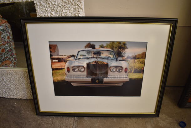 Framed Picture of Rolls Royce Corniche Drophead Coupe.