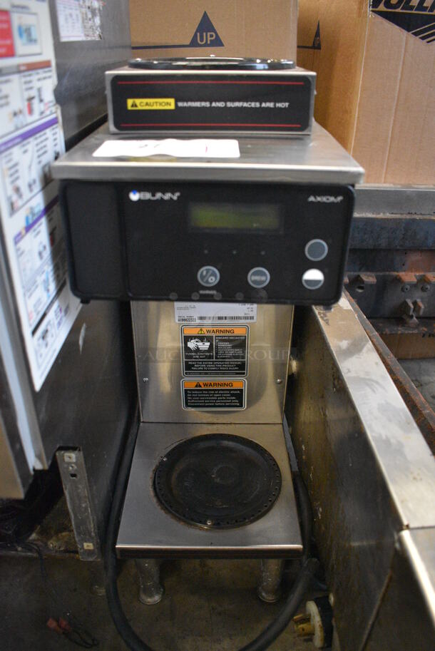 2011 Bunn AXIOM-35-2 Stainless Steel Commercial Countertop 2 Burner Coffee Machine. 120/208-240 Volts, 1 Phase. 8x18x24