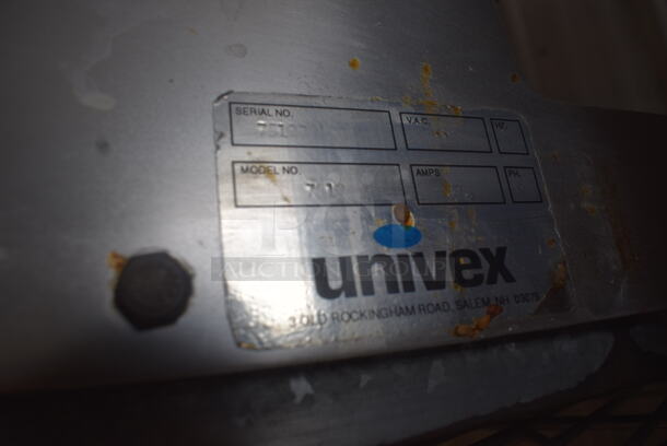 Univex 7512 Manual Countertop Meat Slicer 115 Volts 1 Phase. Tested and Working!  - Image 5 of 6