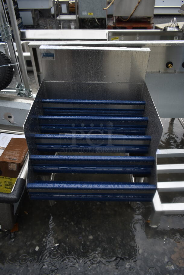 BRAND NEW SCRATCH AND DENT! Advance Tabco PLD-2524 Prestige Series 24" Five-Tiered Stainless Steel Liquor Display Rack - 25" Deep  - Image 2 of 5