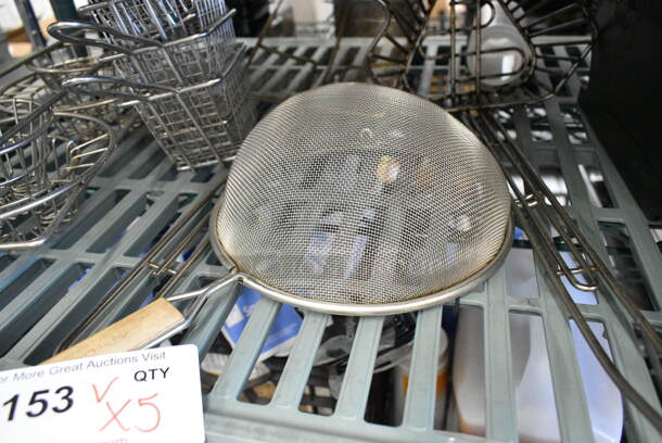 ALL ONE MONEY! Lot of Various Items Including 3 Skimmers, 4 Decorative Fry Baskets and 2 Well Fryer Basket.  - Image 3 of 7
