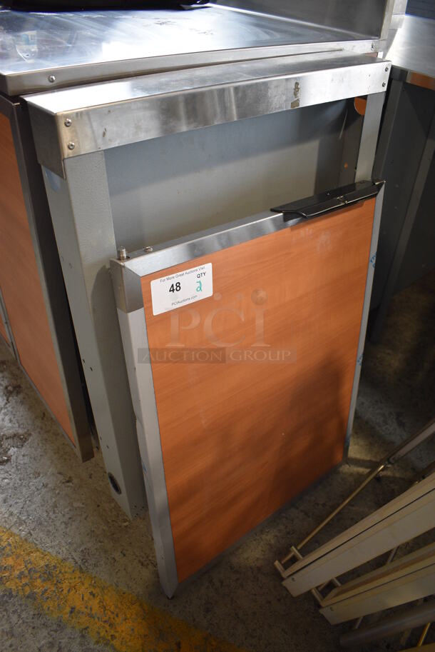2 Items; Wood Pattern Door and Stainless Steel Divider. Includes 22.5x2.5x30. 2 Times Your Bid!
