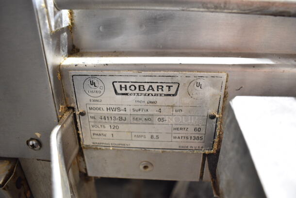 Hobart HWS-4 Stainless Steel Wrapping Station w/ Hobart HTi P Scale. 120 Volts, 1 Phase. Tested and Working! - Image 6 of 6