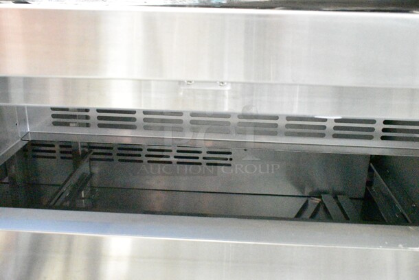 BRAND NEW SCRATCH AND DENT! 2024 Avantco 178CBE72HC Stainless Steel 72" 4 Drawer Refrigerated Chef Base. 115 Volts, 1 Phase. Tested and Powers On But Does Not Get Cold; Shows Error Code - Image 8 of 9