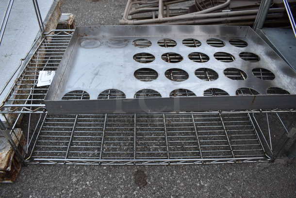 Chrome Finish 2 Tier Shelf. 36x18x22 - Image 3 of 3