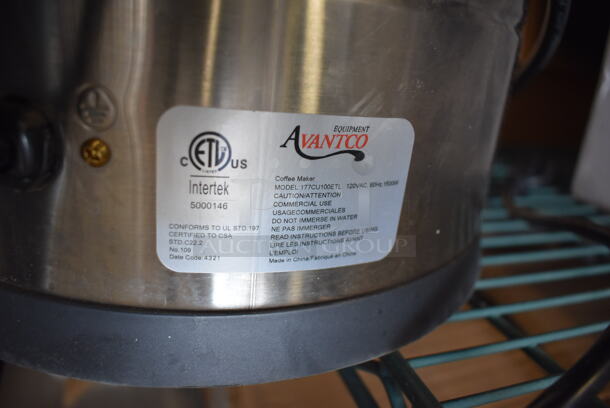 BRAND NEW SCRATCH AND DENT! Avantco 177CU100ETL Stainless Steel Commercial Countertop Coffee Urn. 120 Volts, 1 Phase. 14x14x20 - Image 4 of 5