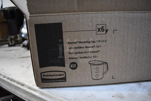 5 Boxes of 6 BRAND NEW Rubbermaid Clear Poly Pitchers. One Box Missing 3. 6x3.5x5. 5 Times Your Bid! - Image 3 of 5