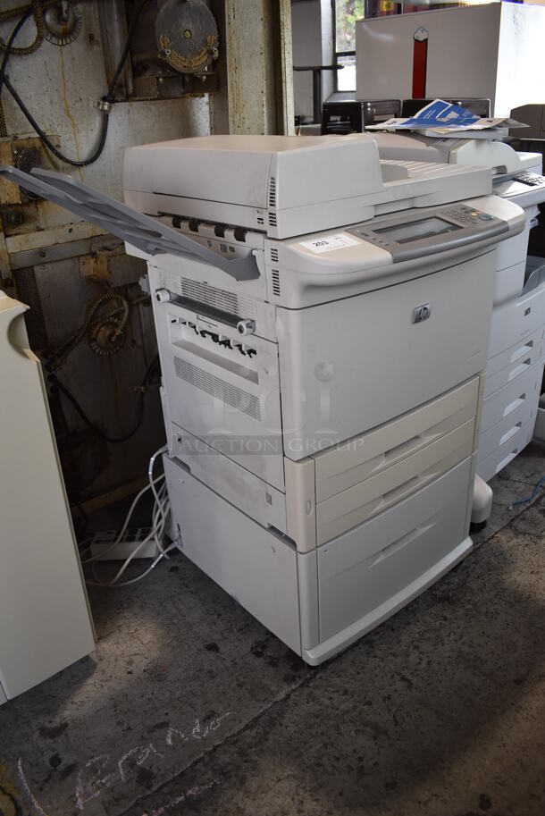 HP LaserJet Floor Style Printer Copier Scanner. 100-127 Volts, 1 Phase. 31x29x48 - Image 1 of 12