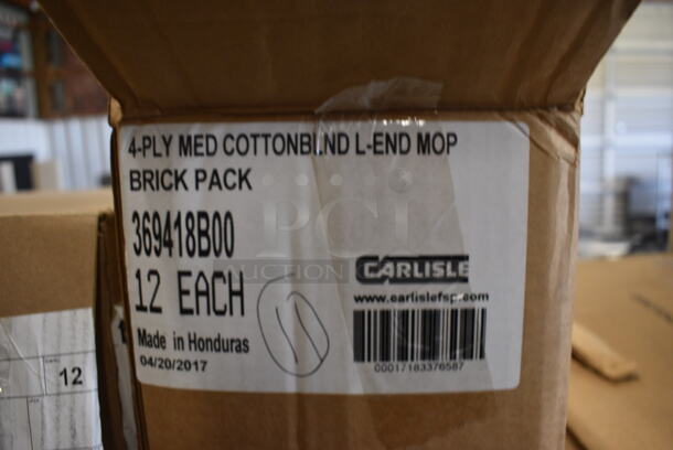 11 BRAND NEW IN BOX! Carlisle Brick Pack Mop Heads. 11 Times Your Bid! - Image 4 of 4