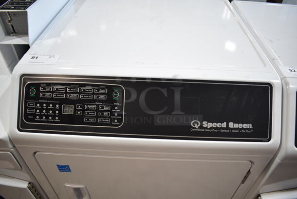 BRAND NEW SCRATCH AND DENT! Speed Queen DF7004WE 7 cu. ft. 27" Front Load Electric Dryer with Front Control, Pet Plus, and Steam - Free Use - Image 3 of 7