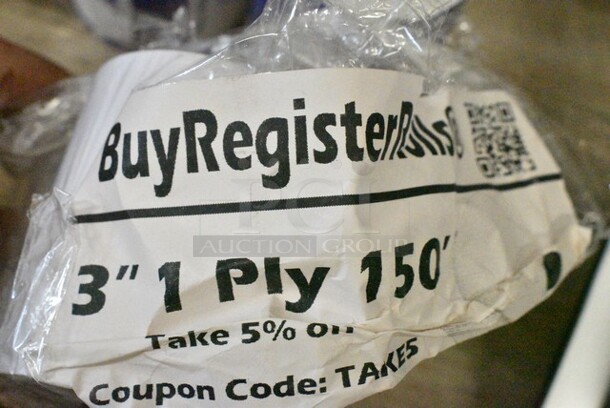 ALL ONE MONEY! Lot of Corded Office Telephone, 2 Phones on Cradle, Receipt Printer Paper - Image 7 of 12