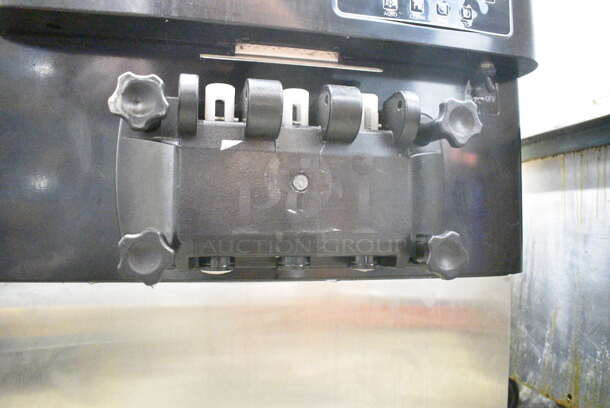 Stakol EP23791 Stainless Steel Commercial Countertop Air Cooled 2 Flavor w/ Twist Soft Serve Ice Cream Machine. 120 Volts, 1 Phase.  - Image 4 of 7