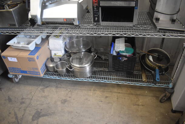 Tier Lot including Pots, Pans, Napkins, Utensil Tray and NEW Case of enMotion Paper Towels - Image 1 of 4