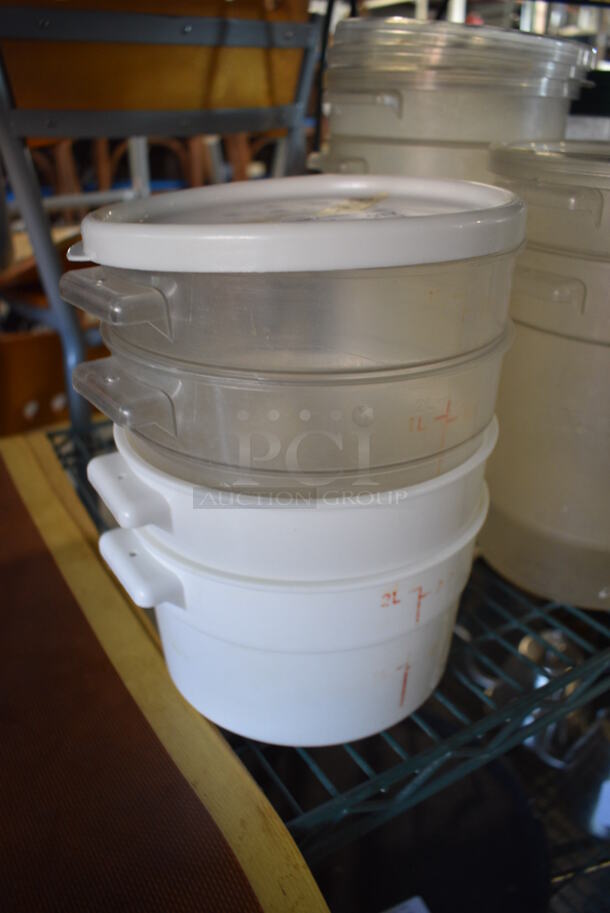 ALL ONE MONEY! Lot of 4 Poly Containers w/ 1 Lid. 8x7.5x4.5 - Image 3 of 3