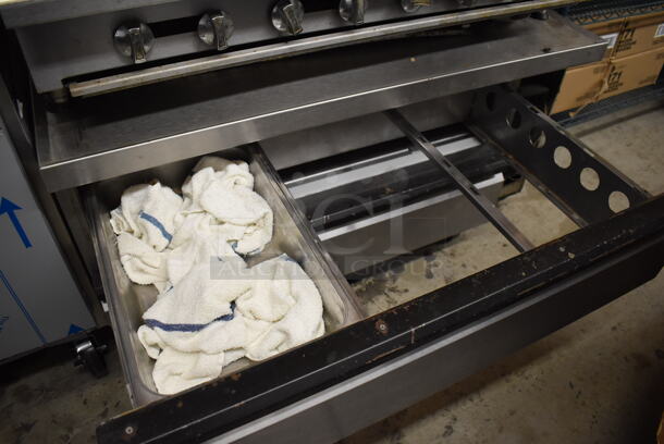 Stainless Steel Commercial 2 Drawer Chef Base on Commercial Casters. 50x31x26.5. Tested and Powers On But Temps at 52 Degrees - Image 4 of 5