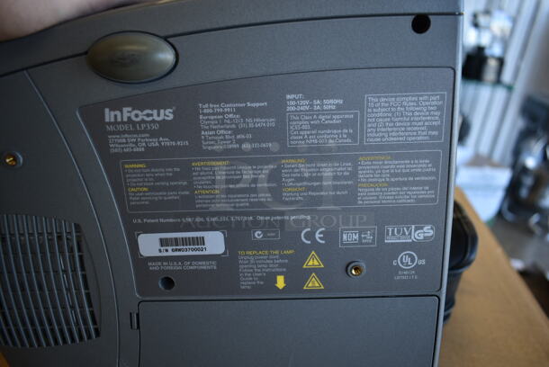 InFocus LP350 Projector in Bag. 100-120/200-240 Volts, 1 Phase.  - Image 9 of 10
