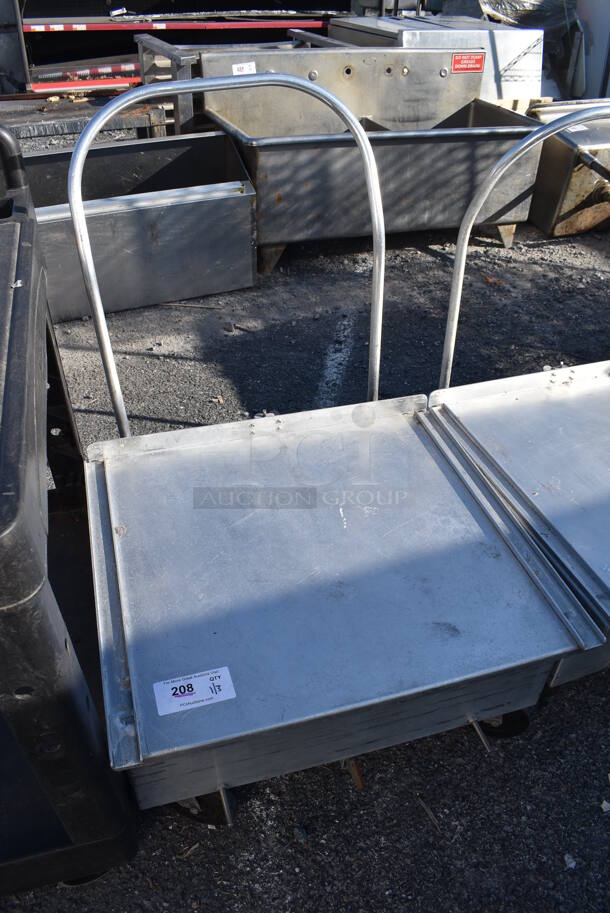 Metal Commercial Dolly w/ Push Handle on Commercial Casters. 27x32x39 - Image 3 of 4